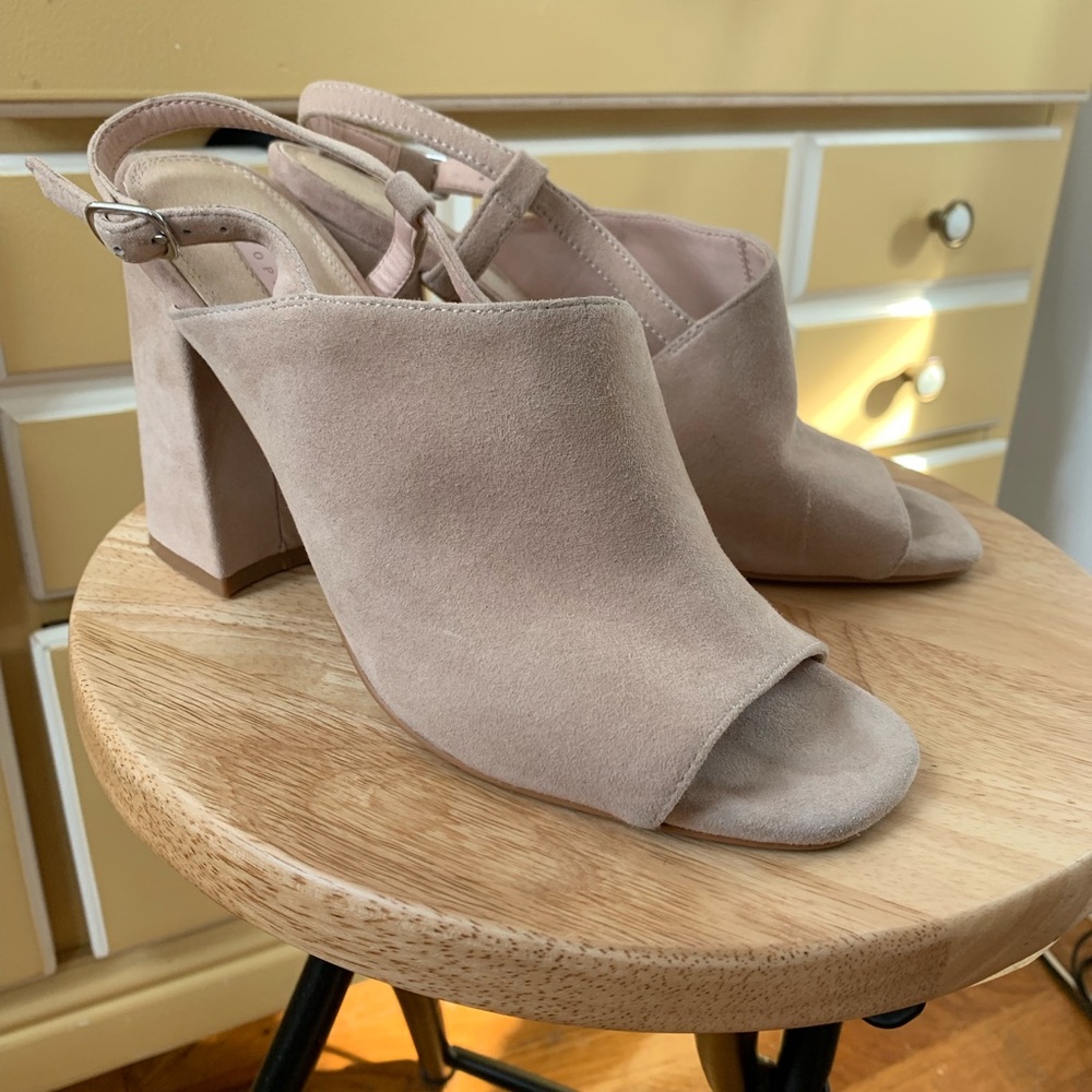 Beige suede Top-Shop heels